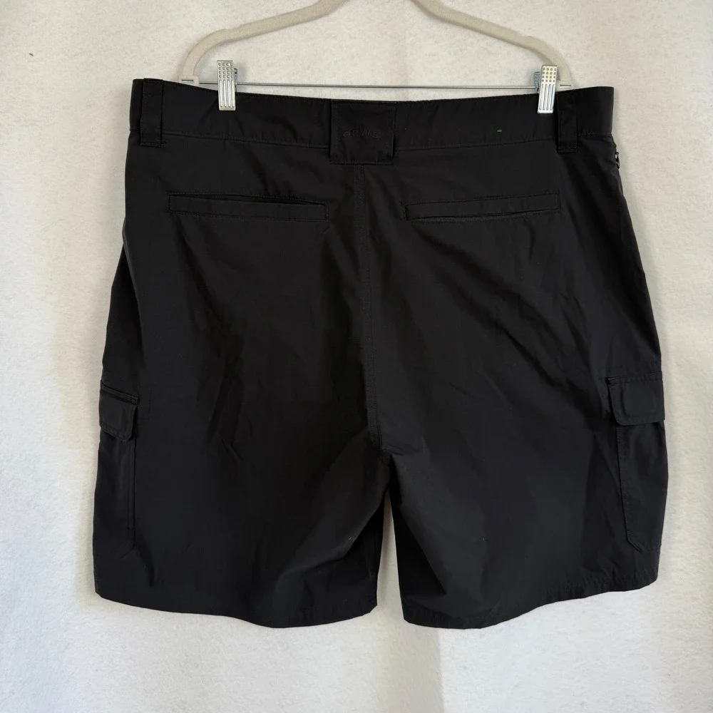 Orvis Mens 40 Black‎ Stretch Cargo Shorts Hiking Outdoor Performance Travel
